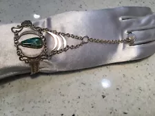 Creative Silvertone Agate Slave Bracelet