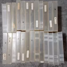 Lot 25 VHS VIDEO TAPE STORAGE Clear Empty Clamshell Cases plastic Retro Up Cycle