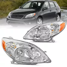 Halogen Headlights Headlamps for 2003-2008 Toyota Matrix Left & Right Pair 03-08