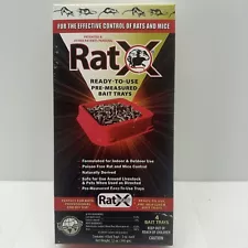 RatX 4 Bait Trays Kills Rats and Mice. Safe Around Pets When Used As Directed