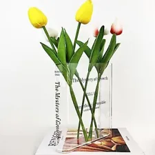 Acrylic Book Vase, Flower Vase for Room Decor Aesthetic, Unique Vases Gifts