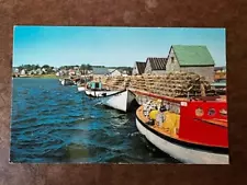 Postcard Prince Edward Island, Canada Fishing and Lobster Boats, North Rustico