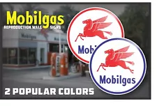 Mobil Gas Service Metal Wall Sign - 2 Color Designs