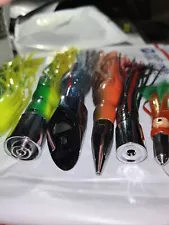 Lot Trolling Lures 5 Tuna Wahoo Mahi (All Chrome) Pusher Slant Jet Peanut Needle