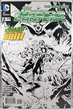 ð¢ GREEN LANTERN #8 NM- 1:200 MAHNKE B&W SKETCH VARIANT DC COMICS 2011 NEW 52