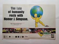 The Simpsons Hit & Run PS2 Xbox 2003 Double Page Video Game Magazine Print Ad