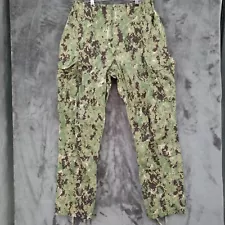 US Navy Working Uniform Type III Trousers Camo Cargo Pants Size Large Long