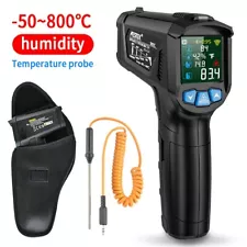 Digital IR Infrared Thermometer -50-800℃ or -58℉-1472℉With Temperature Humidity