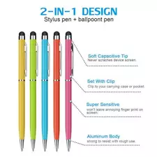 10pcs 2-in-1 Screen Stylus Ballpoint Pen For iPad Wholesale iPhone Tablet SALE