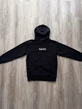 Supreme Box Logo Hoodie Sweatshirt Black Size Medium