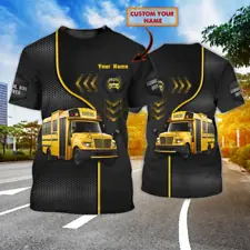 School Bus 2 - Personalized name 3D T-SHIRT Mother Day Gift All Over Print