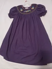 Mardi GRAS SMOCKED DRESS ROSALINA 6Y