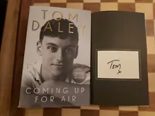 Tom Daley SIGNED Coming Up For Air 1st Edition 1st Impression Hardback Book