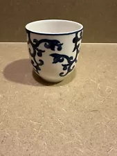 Ralph Lauren Mandarin Blue Porcelain White Teacup Flower Inside HTF