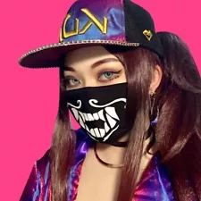 LOL League of Legends K/DA KDA Akali Face Mask Night Lights Assassin Cosplay S8