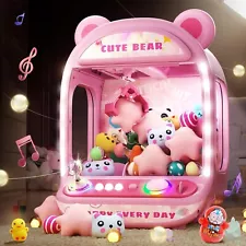 Pink Mini Claw Machine for Kids with Squishy Toys