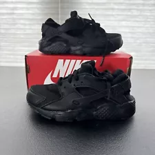 Size 12 (PS) - Nike Huarache Run Low Triple Black