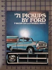 1971 Ford Pickup Truck Brochure Original F 100 250 350 4X4