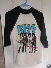 VTG 1985-86 Original Asylum World Tour Kiss Jersey Shirt Large Vintage Rock