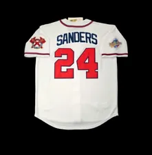 Deion Sanders Atlanta Braves Jersey 1992 World Series Throwback Stitched SALE!