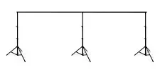 Savage Universal Background Stand - 6 PIECES - 12- 24 FEET WIDE