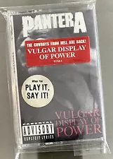 PANTERA VULGAR DISPLAY OF POWER Cassette ©1992 ATCO PROMO HYPE NOS SEALED RARE!