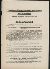 German Third Reich Documents For Offer To Buy Bonds, Payable In 1953 - 1958!!!