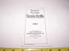 FARMERS FAVORITE Grain Drill Sales Brochure Pamphlet American Seeding Machine Co