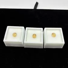 Mixed Lot Of 3 Oval Quantum Cut Citrines JTV - ESTATE SALE FIND