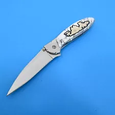 KERSHAW, PTLD, OR. KEN ONION DESIGN LEEK LT. ED.BRIAN YELLOWHORSE FLIPPER KNIFE