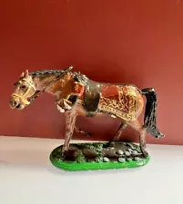 #18J - UNBRANDED DIE-CAST MILITARY HORSE - 2 1/2" TALL