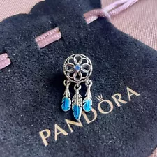 Pandora S925 ALE Blue Dream Catcher Dangle Moments Bracelet Charm