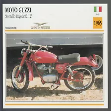 1965 Moto Guzzi Stornello Regolarita 125 Italy Motorcycle Photo Spec Info Card