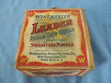 WINCHESTER LEADER PAPER SHOT SHELLS SMOKELESS POWDER 12 GA 2 5/8 BOX