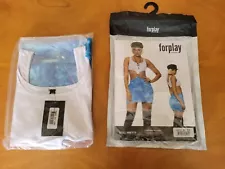 Forplay Still Pretty Woman Blue & White Mini Dress Costume 559622