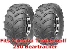 (2) 22x10-10 Yamaha Timberwolf 250 Beartracker Sport ATV Rear Tires Set Mud 6PR