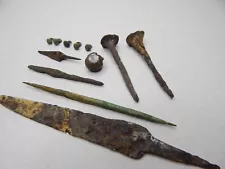 Lot of Ancient Iron and Bronze Artifacts Vikings, Medieval