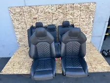 NAPA LEATHER SEAT SEATS SET FRONT ONLY BLACK 71K 13-18 AUDI A6 S6 C7