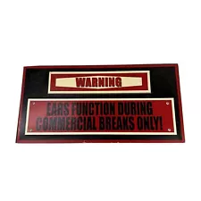 VTG Movie Theater 3D Warning Commercial Breaks Advertisement Sign ~ 24”x12”x1.5”