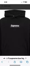 NEW SUPREME BOX LOGO HOODIE SIZE XL BLACK