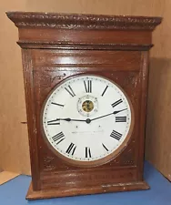 Rare Fancy Self Winding Clock Co. New York Gallery Wall Clock Working