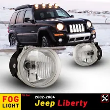 For 2002 2003 2004 Jeep Liberty Fog Lights Front Bumper Driving Lamps Pair L&R