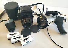 Kowa super 66 w/ 2 lenses, 2 finders, 2 grips new light seals & film Near Mint