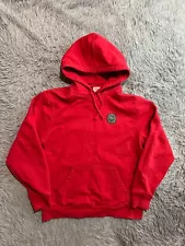 SUPREME FW19 LACOSTE LOGO PANEL HOODED SWEATSHIRT LARGE RED HOODIE SIZE M