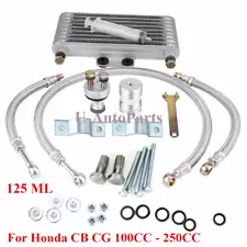 For Honda Motorcycle Oil Cooler Cooling Radiator Kit 125ML CB CG 100CC - 250CC