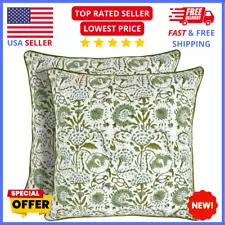 CPC Throw Pillow Covers for Couch 20x20 Decorative Pillows for Living Room Green