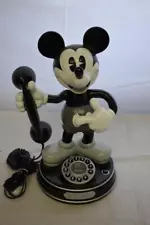 Mickey Mouse Telephone Segan Product Vintage Landline Novelty Phone Black/White