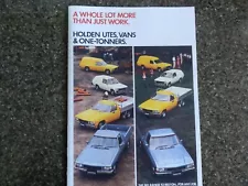 HOLDEN WB UTE AND PANEL VAN BROCHURE