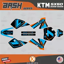 Graphics Kit for KTM 50SX (2002-2008) MINI ADVENTURE PRO SR JR Bash-Orange-Cyan