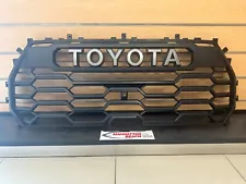 22-24 TUNDRA TRD PRO GRILLE MATTE BLACK GRAY LETTERS GENUINE OEM 53101-0C220